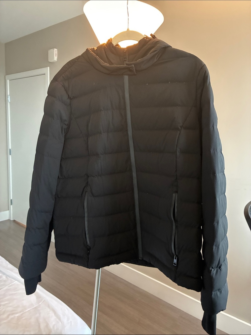 Michael Kors Black Quilted Hooded Puffer Jacket - Picture 3 of 4